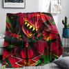 1Pc Alastor Anime Print Flannel Blanket, High quality Comfortable for All Seasons, Home Decor, Warmth and Comfort, Perfect for Christmas Gifts 55