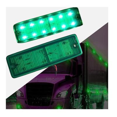 Grüne LED Seitenmarkierungsleuchte Anhänger Wohnmobil Markierungsleuchte Rechteckig LED/SMD Umrissleuchte Für LKW Anhänger Wohnmobil Kastenwagen Pickup SUV Stoßfest Universelle Passform