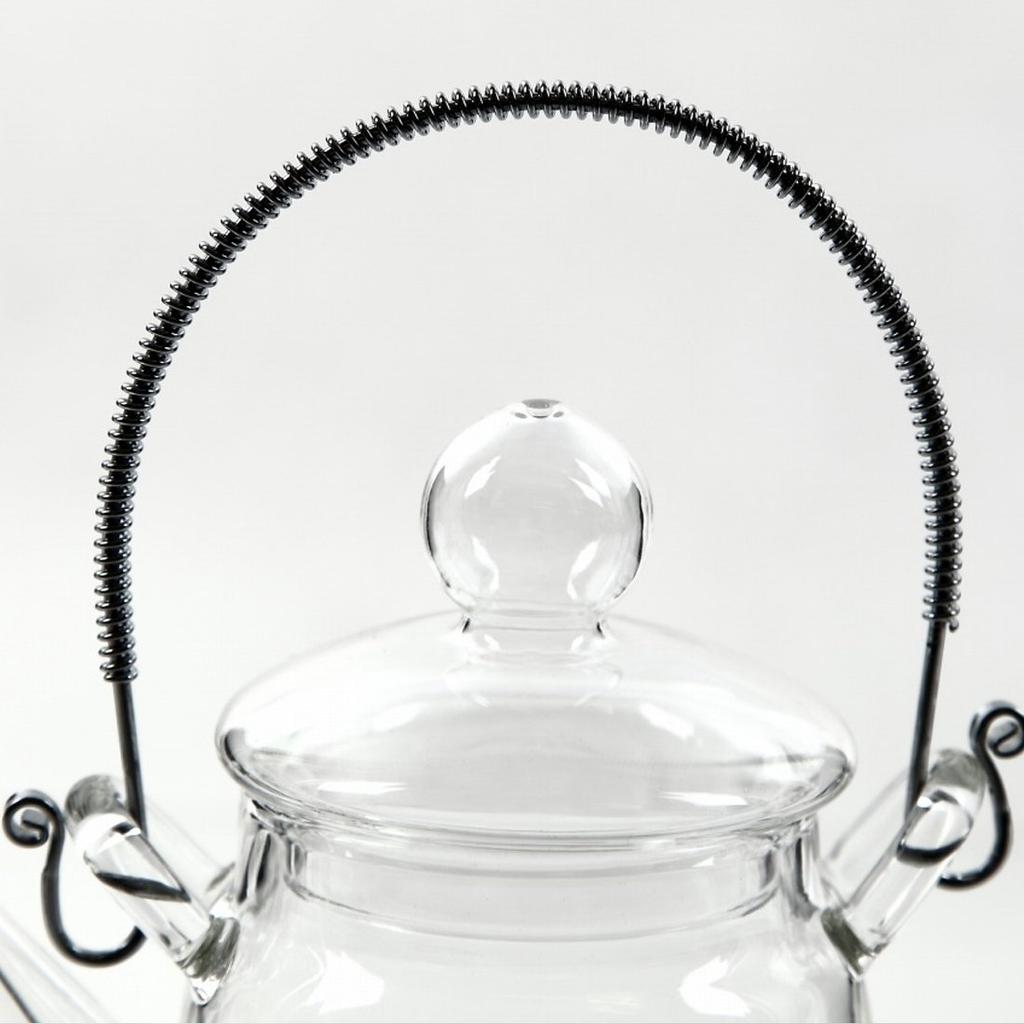 TEATSIGHT Heat-Resistant Glass Teapot, Vertical, Heat Resistant: -20°C To 120°C, Transparent, 360ml
