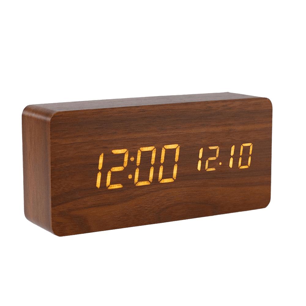 Multi-functional Digital Clock Wood Smart Alarm Clock Versatile Alarm Clock for Bedside