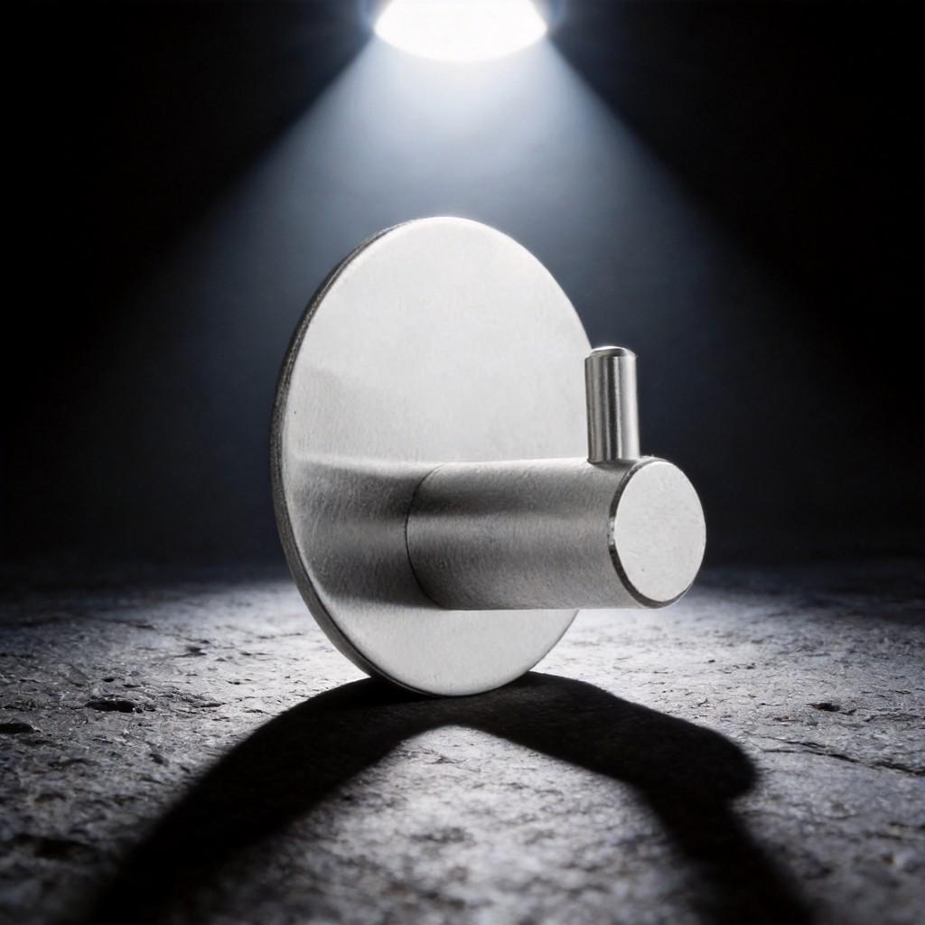 Stainless Steel Wall Hook Single Hook With Adhesive For Bathroom Storage And Hotel Room Decor