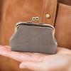 Retro Plaid Coin Purse Cotton Fabric Small Change Purse Mini Kiss Lock Pouch for Women Coins Cash Earrings Lipstick