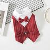 Ropa para mascotas Camisa para perro Esmoquin para perro Camisa con pajarita para perro niño Fiesta de boda Bulldog Pug Disfraz de cachorro Mascota Teddy Trajes finos de verano