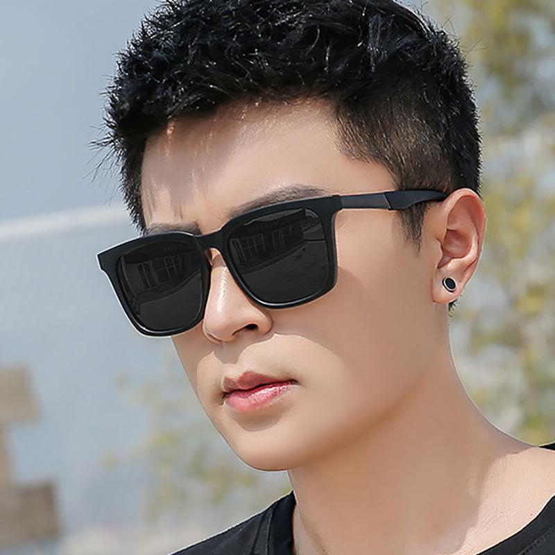 2022 Men's Trendy Square Sunglasses with Colorful Mercury Lenses for Street Style