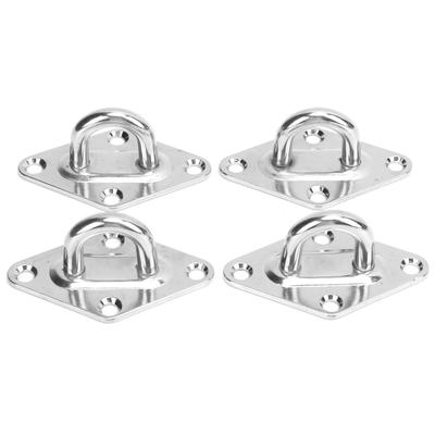 4 STÜCKE 8MM Ösenplatte Diamantförmiger Deckenhaken Pad Schäkelhaken Öse Marine Hardware Yachtzubehör