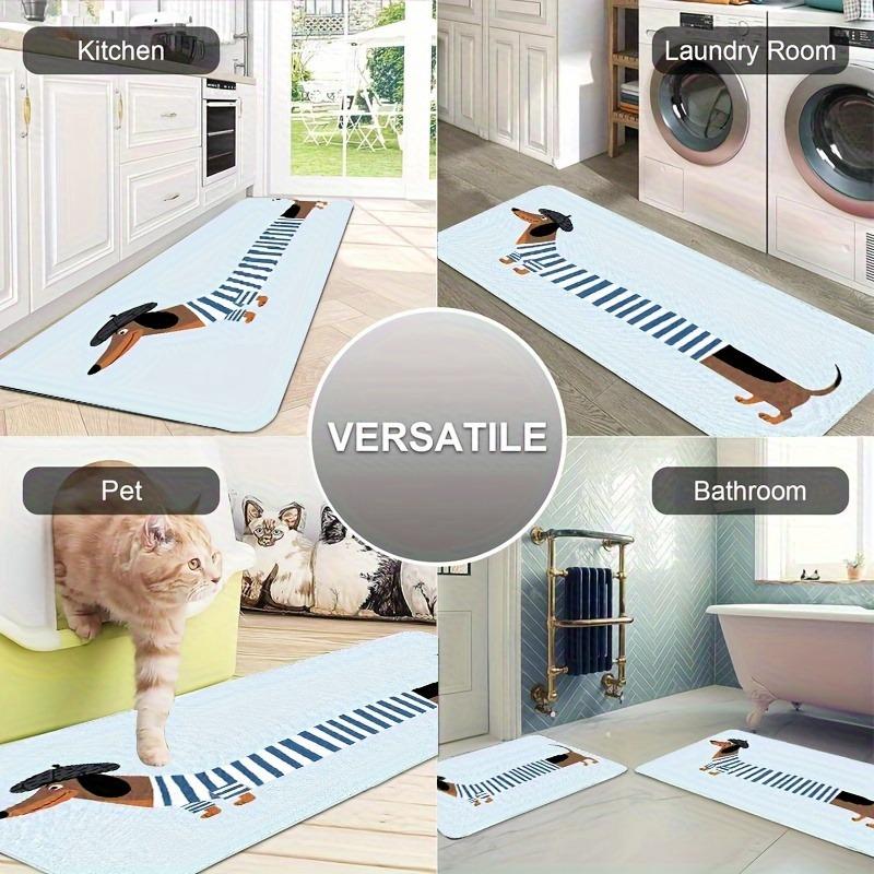 1PC Wild West Cowboy pattern Kitchen Rug Non-Slip Door Mat Pop design Bathroom Rug Bath Mat Carpet for Home Sink Laundry Decor