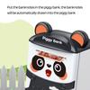 Barn Panda Sparebøsse Auto-Rull Passord Fingeravtrykk Opplåsing Batteridrevet Elektrisk Mynt Seddel Minibank Maskin Gutter Jenter Bursdagsgave