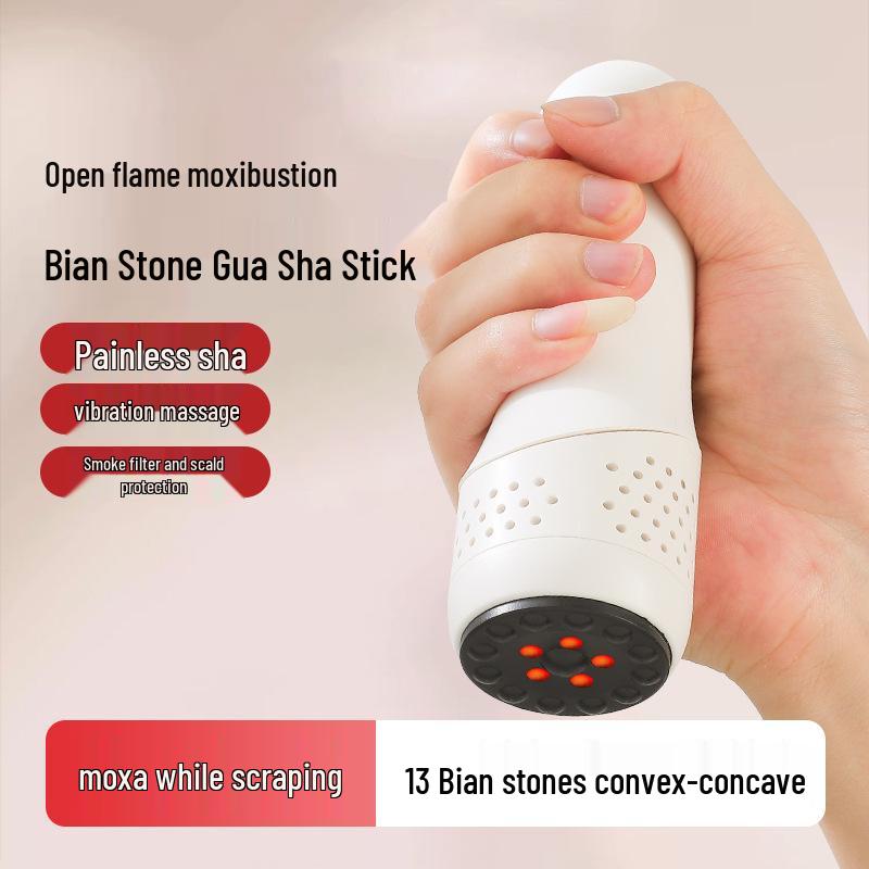 

Портативный многофункциональный прибор для моксотерапии и гуа ша с тепловым компрессом и вибрацией, палочка из бяньши Type-C Charging