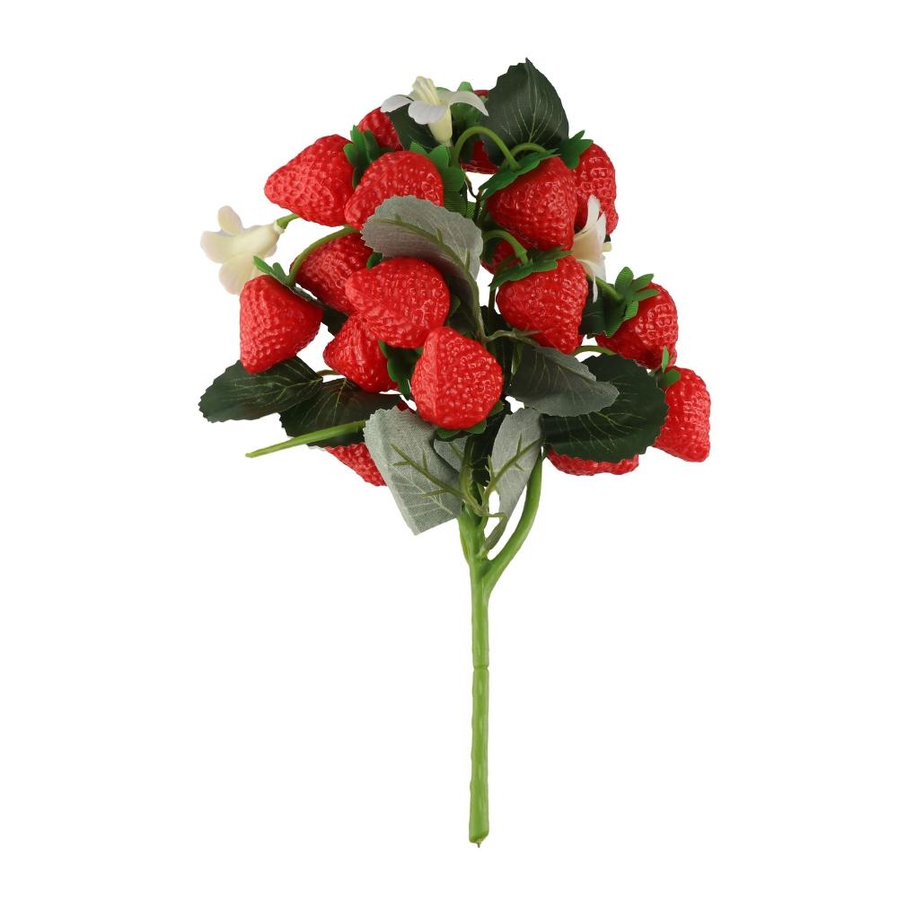 

Lifelike Artificial Strawberry Berry Branch DIY Creative Strawberry Bouquet Plastic Simulation Plant Fruit Desk -