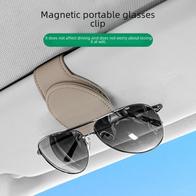 Car Glasses Clip Sun Visor Storage Box: Multi-functional Sunglasses Holder for Car Main Drivers