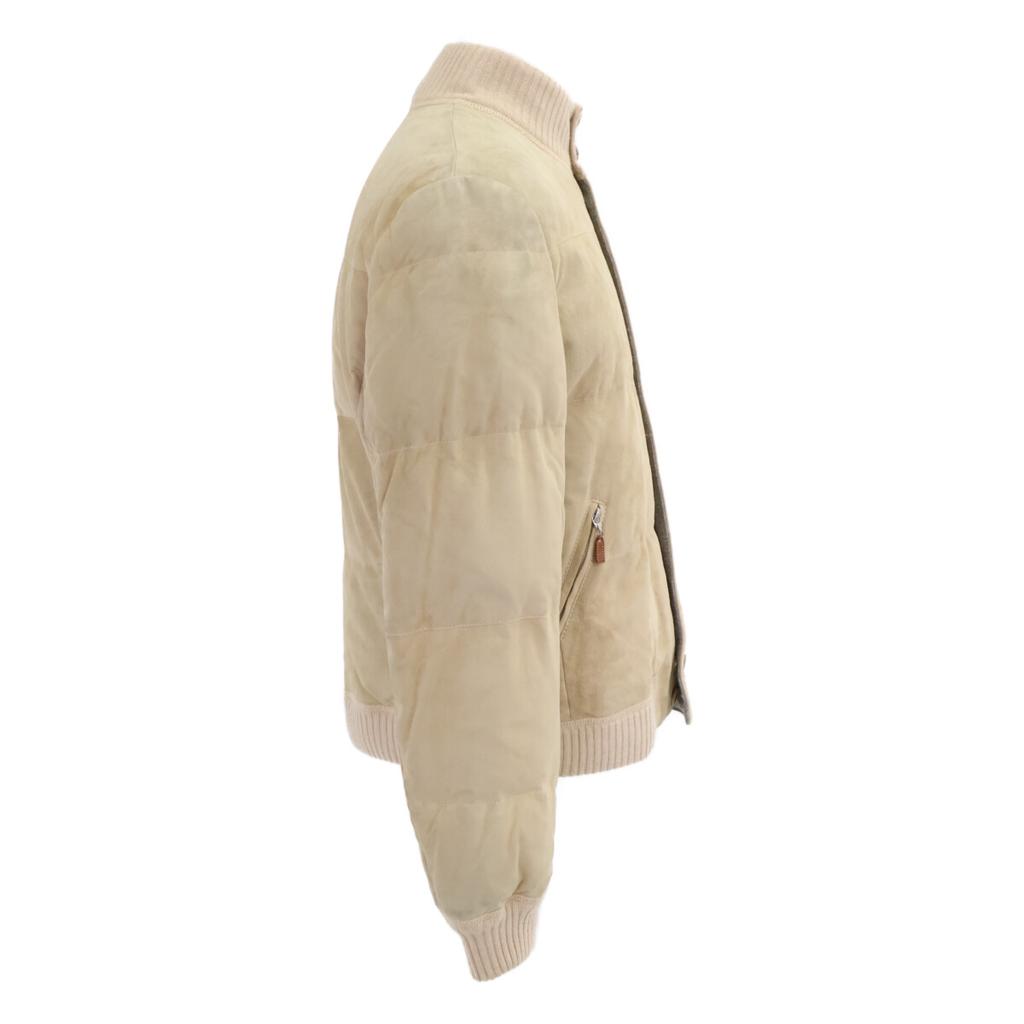 Brunello Cucinelli Suede Lining, Cashmere Zip-up Jacket XS beigeUsed