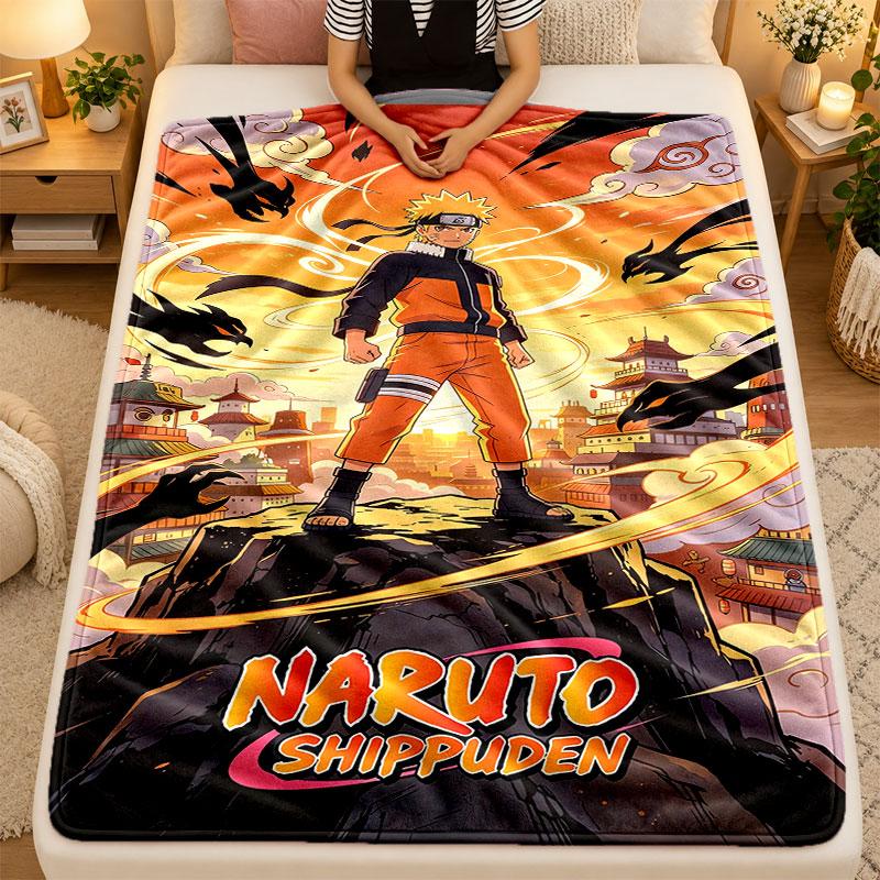 Coperta di Flanella Naruto Calda Morbida Coperta Plaid per Uso Interno Divano Letto Soggiorno