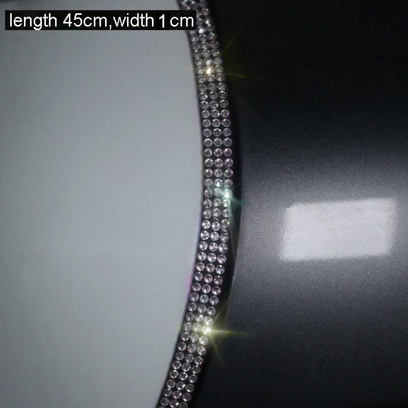 1pc Bling Rhinestone Car Sticker Decoration Auto Multi-function Threshold Protect Stickers Tape Car Protection Scratch-resistant