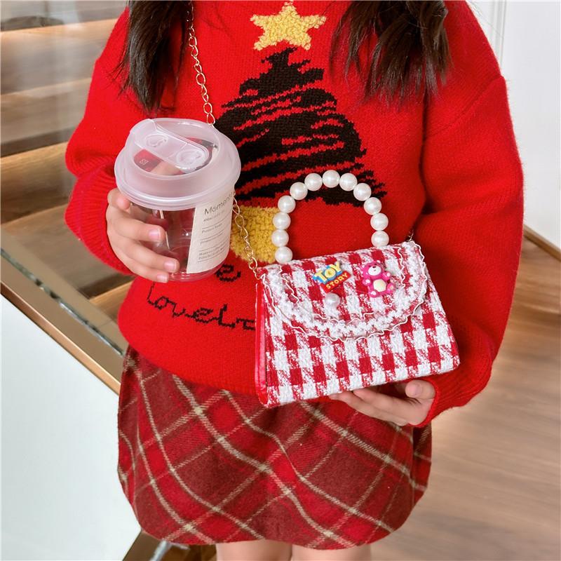 Princess Lovely Style Red Bag For Girls With Cartoon Design Perfect For New Year Gifts And Everyday Adventures