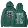 Unisex Oversized Hooded Sweatshirt Winter Casual Wear Printed Design Thick Fleece Lined Long Sleeve Loose Fit