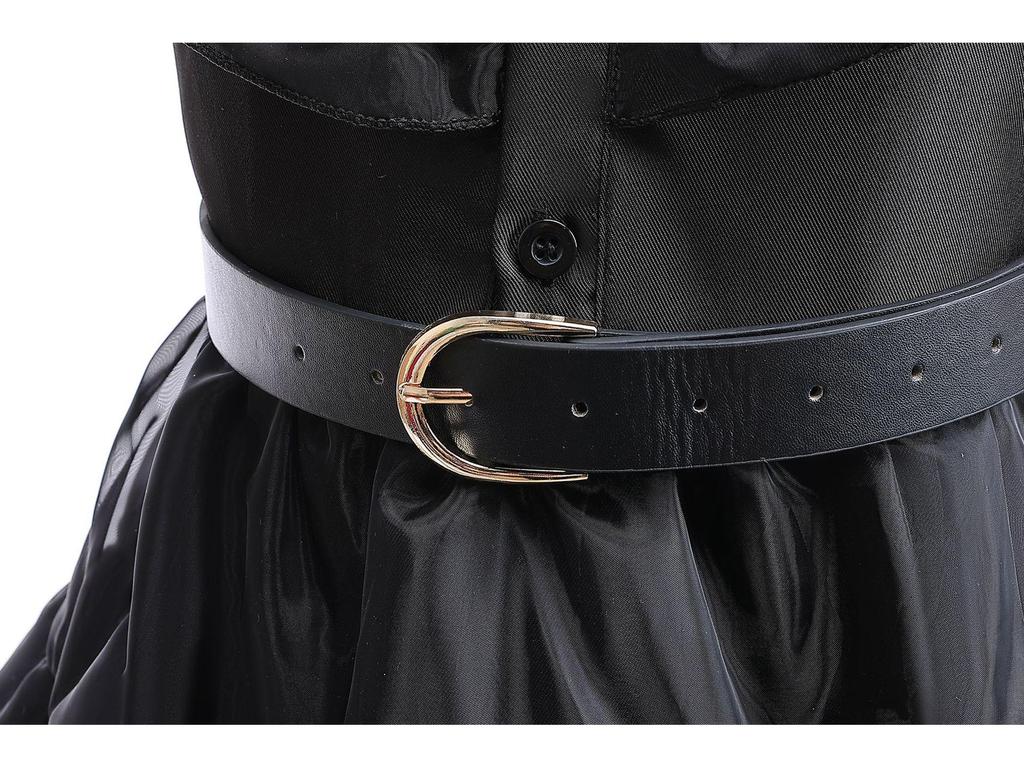 Abito da sera in rete da ragazza per cosplay della Famiglia Addams di Mercoledì con accessori (Taglia unica)