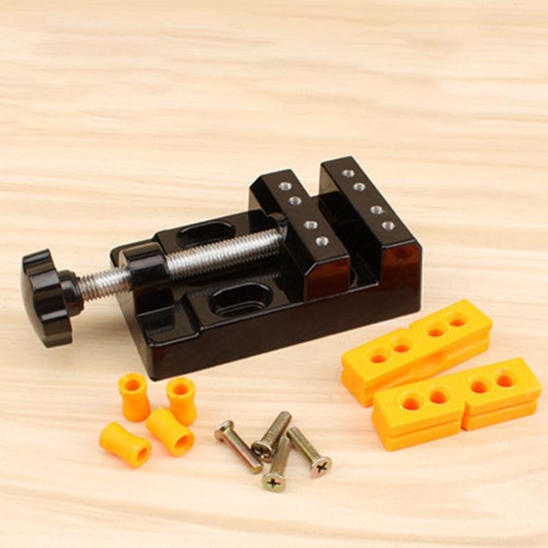 Aluminum Mini Table Vise Jaw Carving Bench Clamp Drill Press Vice Micro Clip Adjustable Flat Pliers DIY Jewelry Tools