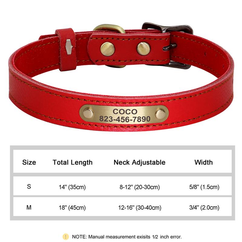 

Custom Leather Cat Dog Collar Bling Personalized Name ID Cat Kitten Puppy Collars Pet Accessories for Cats Small Dog Yorkie XS（old）