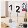 Solid Wood Vertical Sticky Note Holder with Alligator Clip Ornament