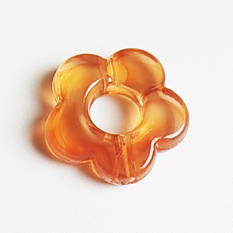 High Gloss Two-Color Acrylic Cloud Flower Beads for DIY Jewelry