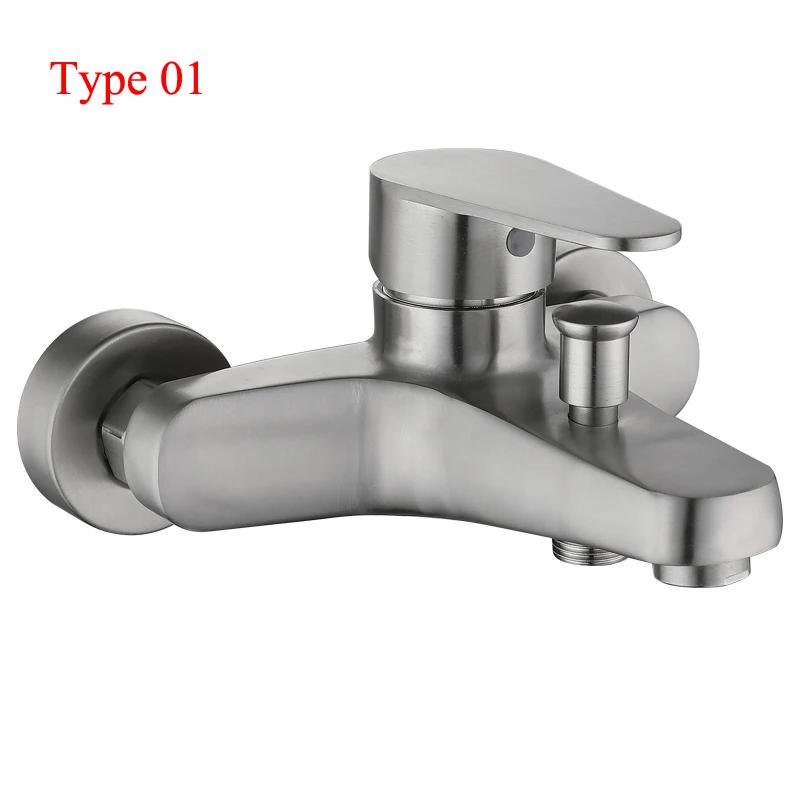 Bathroom Shower Faucet 304 Stainless Steel Mixer Tap Hot and Cold Bathroom Mixer Mixing Valve Bathtub Faucet Shower Faucets Set