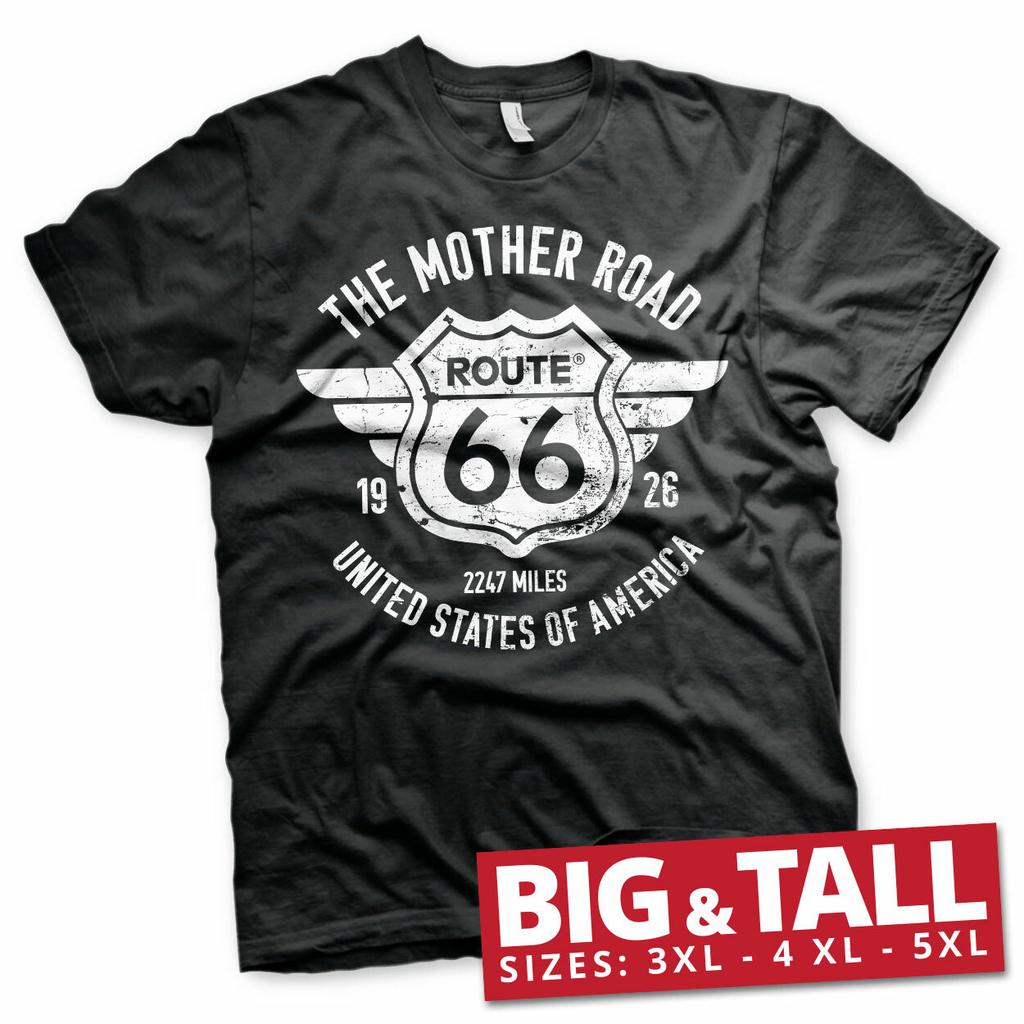 Officially Licensed Route 66The Mother Road 3XL4XL5XL Men's T-Shirt