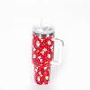 Meoky Creative 5d Christmas 40oz Cup Stainless Steel Vacuum Cups Straw With