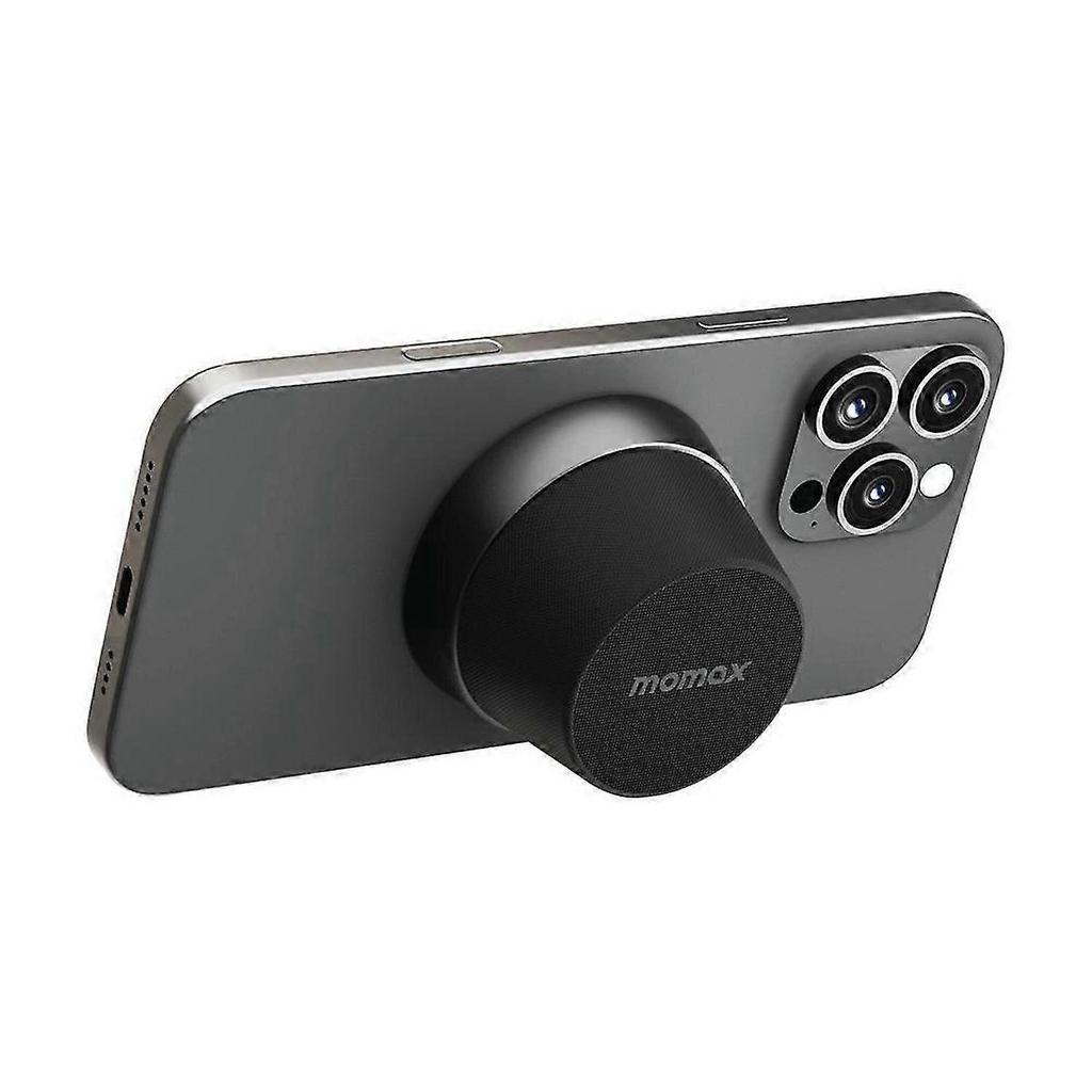 MOMAX 1-Vibe Go BS6 Magnetic Wireless Speaker with Phone Stand Function Portable Audio Speaker IPX6 Waterproof for Home / Outdoor