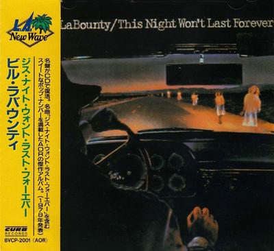CD BILL LABOUNTY   This Night Wont Last Forever BVCP2001 Curb Records 1991 Japan Rock Used