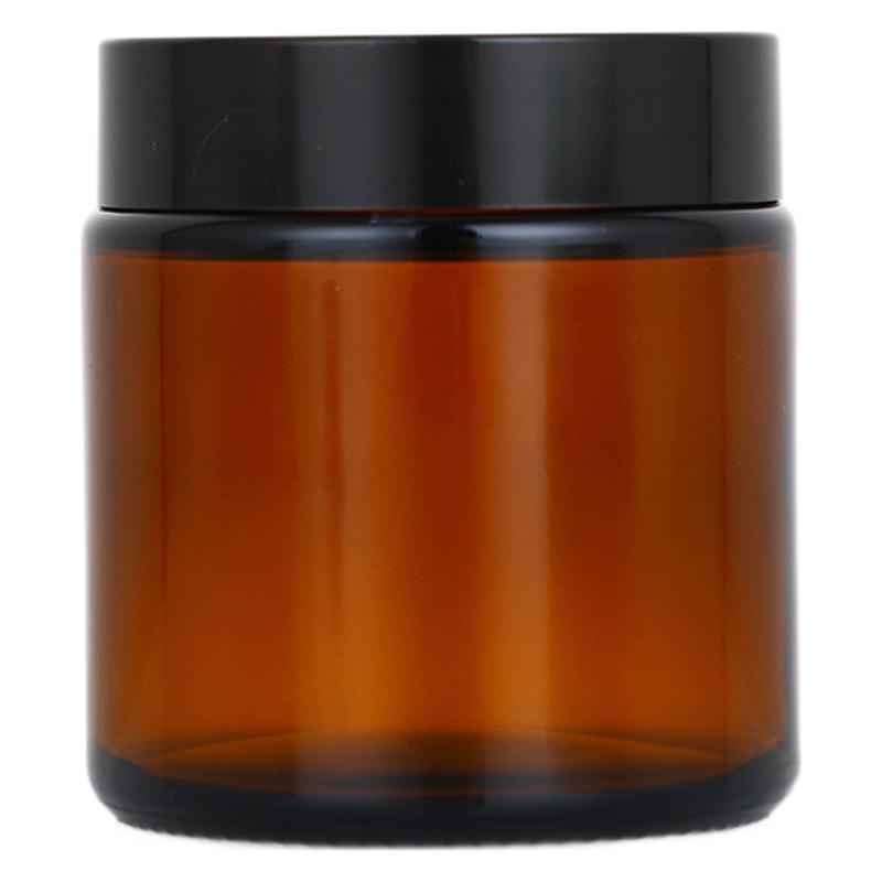 5-250g Brown Glass Cream Jar, Refillable Face Eye Moisturizer Pot, Empty Cosmetic Sample Container