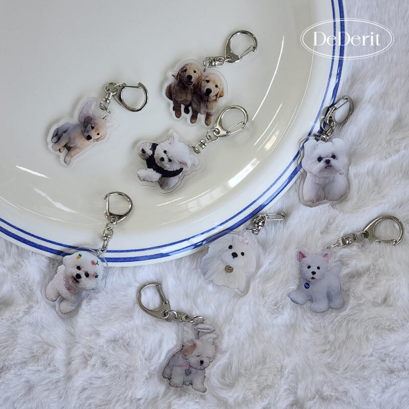 Cute Animal Dessert Acrylic Bag Keychain 02. Dog
