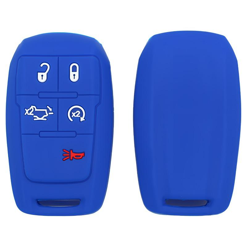 Silicone Key Case For Ram 1500 Dt / Trx / 2500 3500 Hd -, Soft Rubber Key Fob Cover Anti-Drop Protector 4/5/6 Buttons