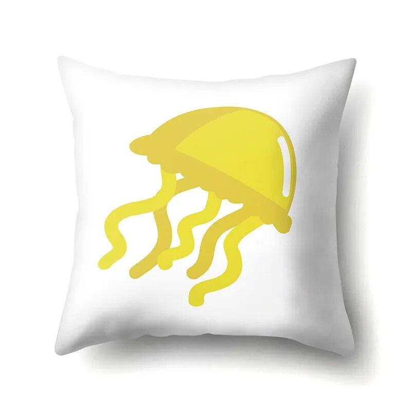 Ocean Pillowcase Car Lumbar Pillow  Cushion Sofa  toon Pattern