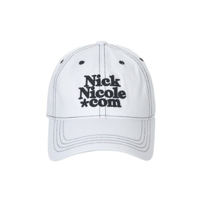 

NICK&NICOLE NN DOTCOM SIGNATURE BALL cap_STITCH white ONE