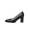 Krazing Pot Cow Skin Round Toe High Heels Summer Shoes Big Size 41 Women Modern Pumps