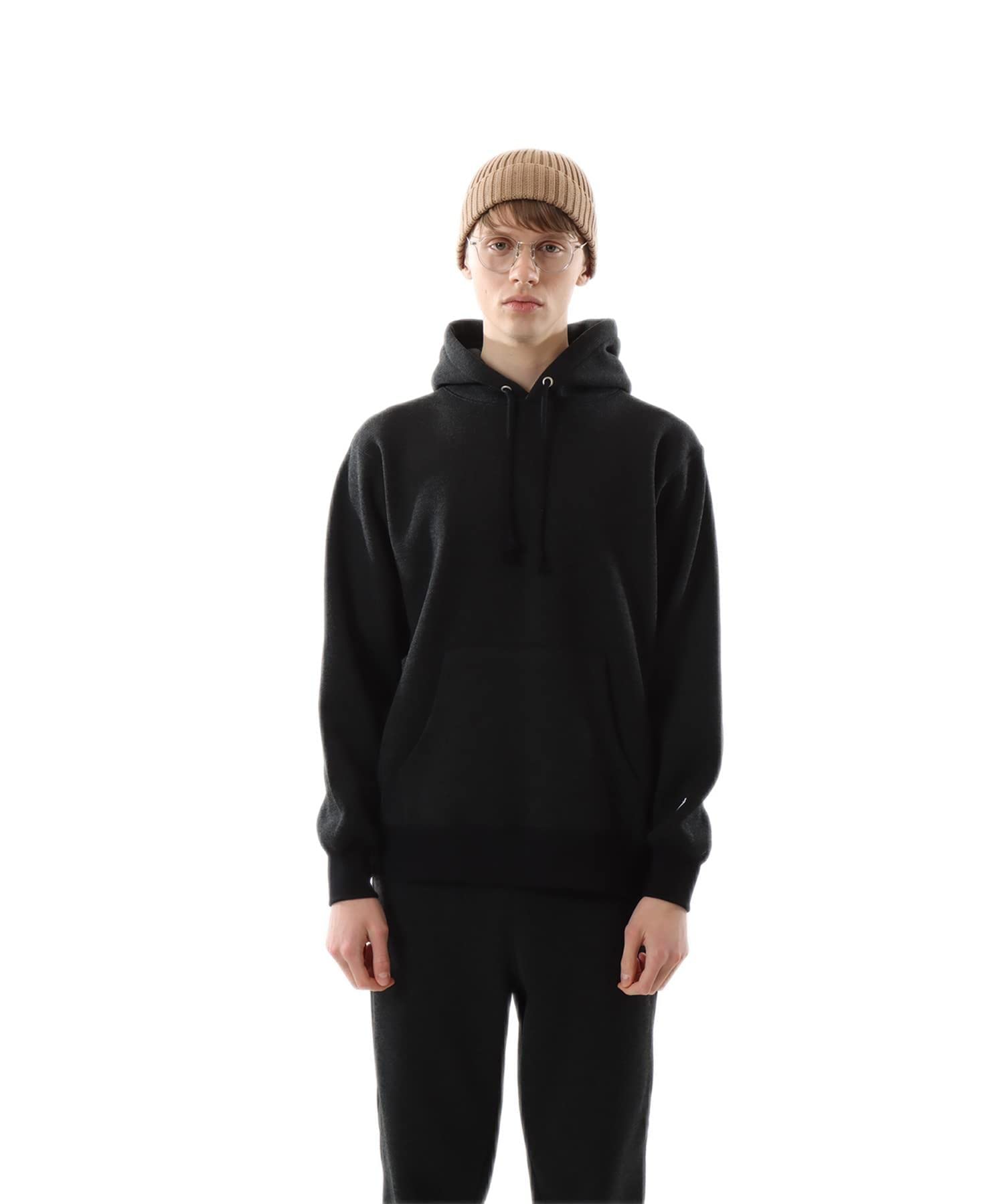 

Parka Long Sleeve Hooded Shirt Casual Heather Black [Champion] Men s C3-Y104