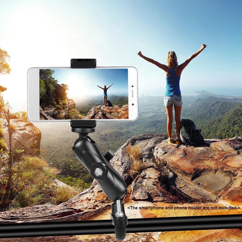 PULUZ PU701B Motorrad-Fahrrad-Lenkerhalterung, Motorrad-Fahrrad-Kamera-Halterung, 1/4-Zoll-Schraube