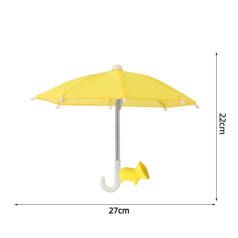 1Pcs Waterproof Rainproof Universal Smartphone Sun Shade Outdoor Live Phone Mini Umbrella Portable Car Phone Holder Umbrella