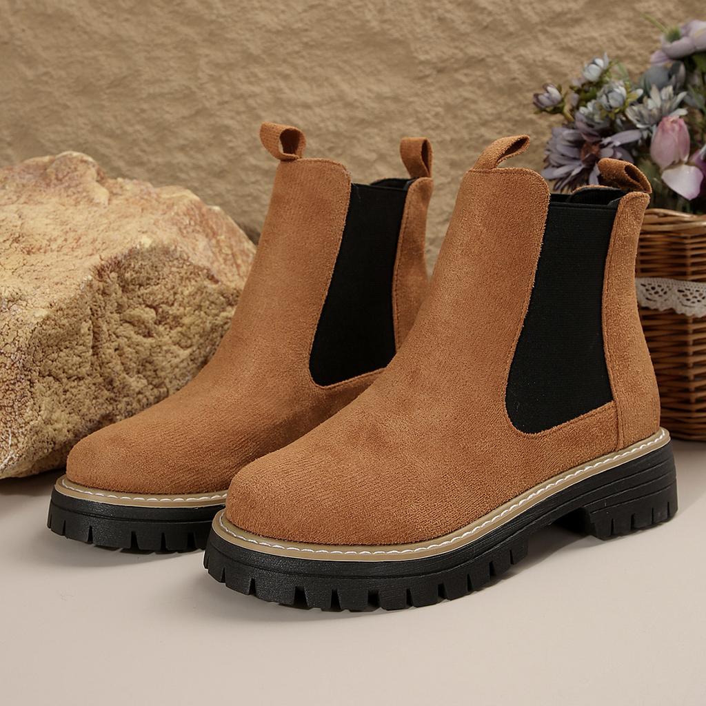 Martin Boots Women's 2025 Autumn and Winter British Wind Large Size Casual Trend Boots Korean Edition Sleeve Chelsea Boots Women