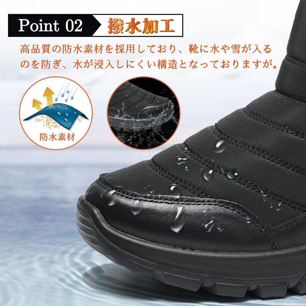 Ziitop Zippered Snow Winter Boots with Fleece Ultra Perfect for and Easy On and Size Men's Boots, Short, Black, Lining, Lightweight, Non-Slip, Casual,