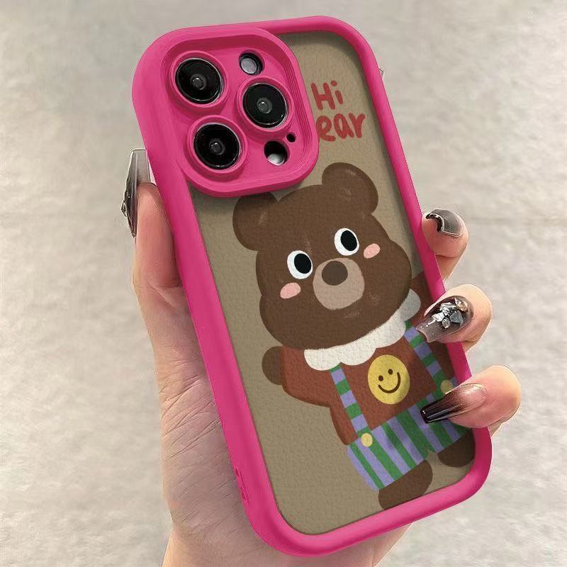Cute and Naive Bear Is Suitable for Iphone16pro Mobile Phone Case Apple 15/14 Cartoon 13promax New 12.