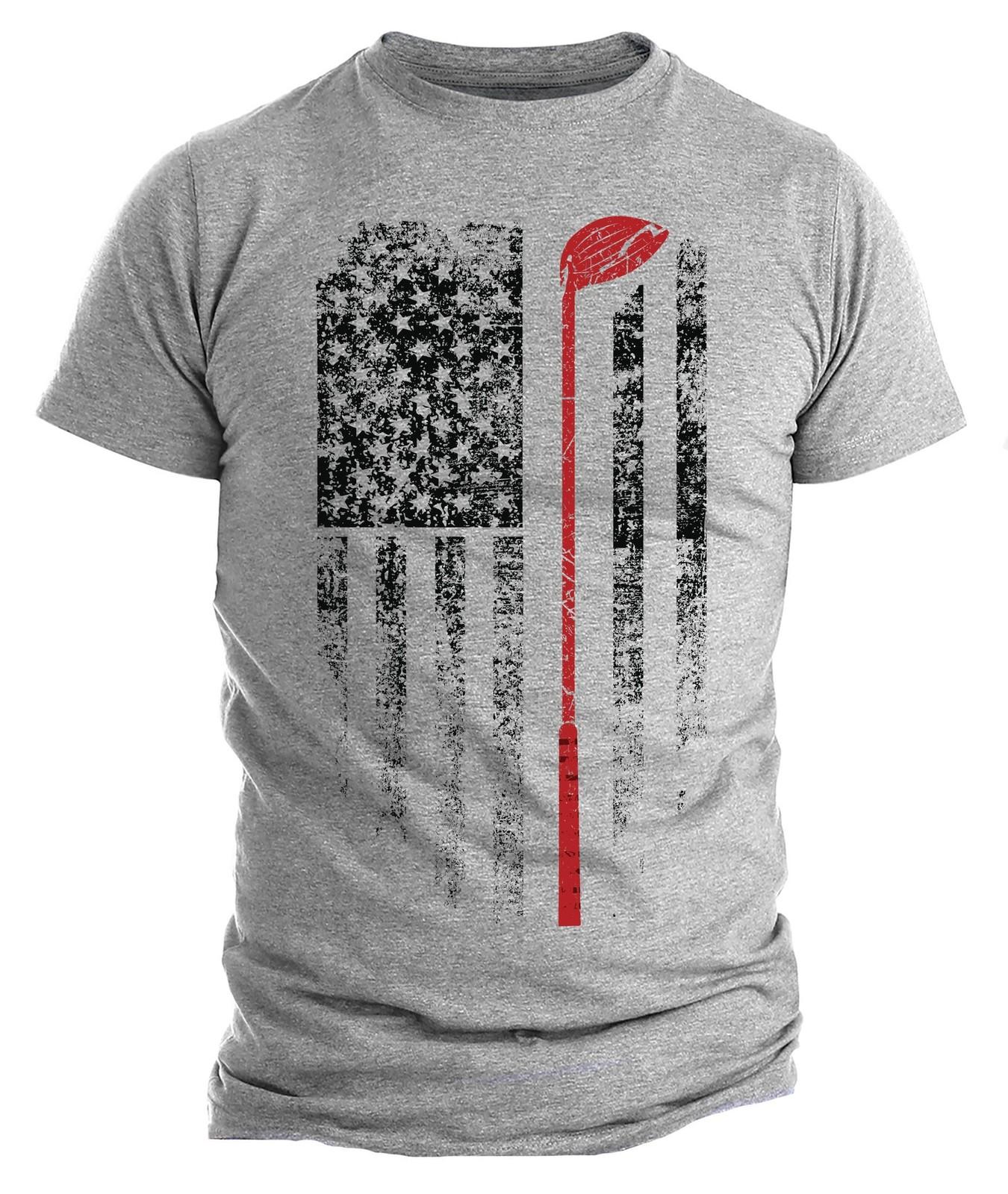 Vintage American Flag Golf Gift for Golfer Funny Golf Club T-Shirt Mens Womens Tees Top Golf S