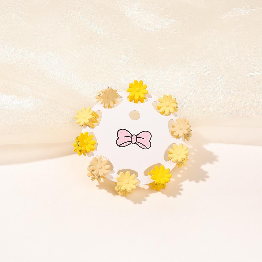 10 Pcs/set Cute Flower Stars Small Hair Claws for Girls Kids Hair Pins Colorful Hair Clips Crabs Fashion Hair Accessories