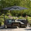 Folding Garden Umbrella, 6 Sections, 350 Cm, With Cover And Lights, Plonos Pl-882