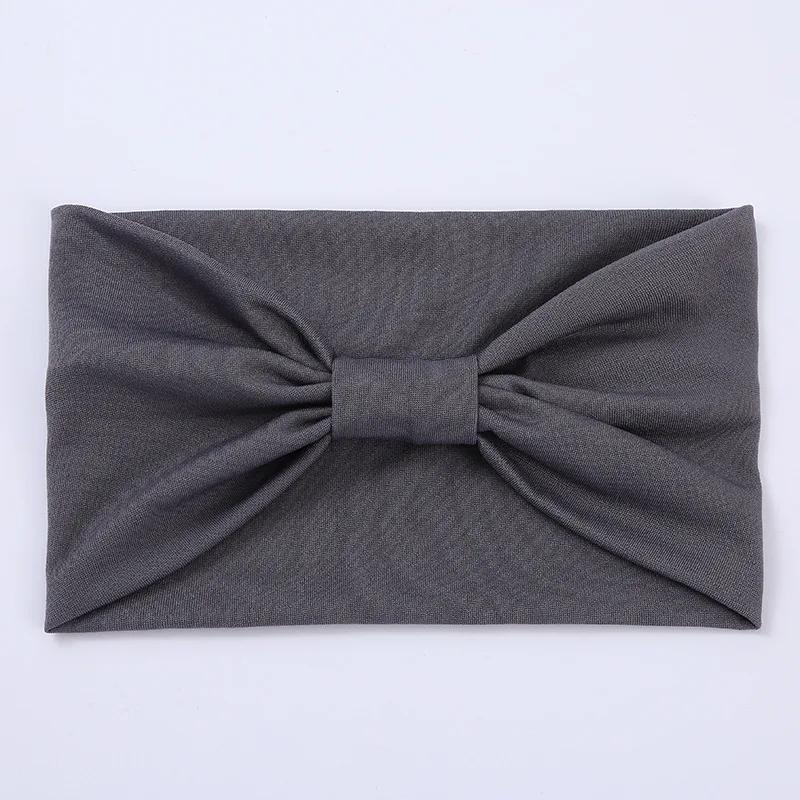 Head Band Women Hair Accessories Solid Wide Headband Bowknot Turbans Wash Face Make-up Hair Band Sports Running Yoga Headbands