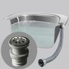 PP PVC Hose Sink Overflow Pipe Plumbing Repair Gray Reinforced Drain Pipe Sink Drain Kitchen Sink Compatibility