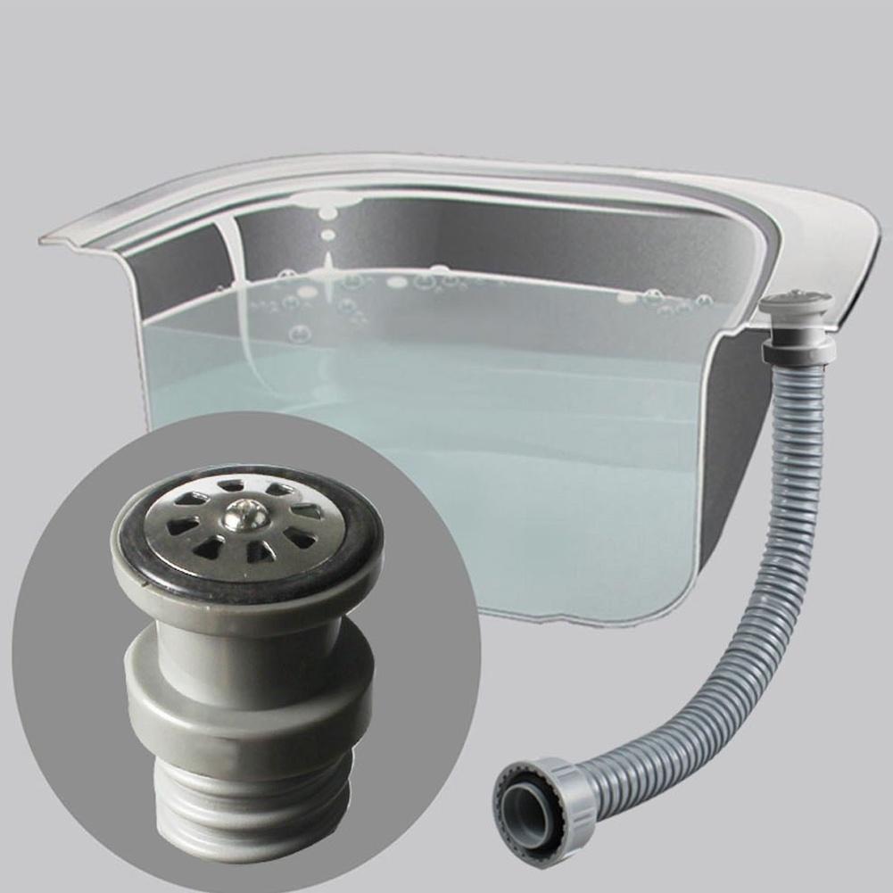 PP PVC Hose Sink Overflow Pipe Plumbing Repair Gray Reinforced Drain Pipe Sink Drain Kitchen Sink Compatibility