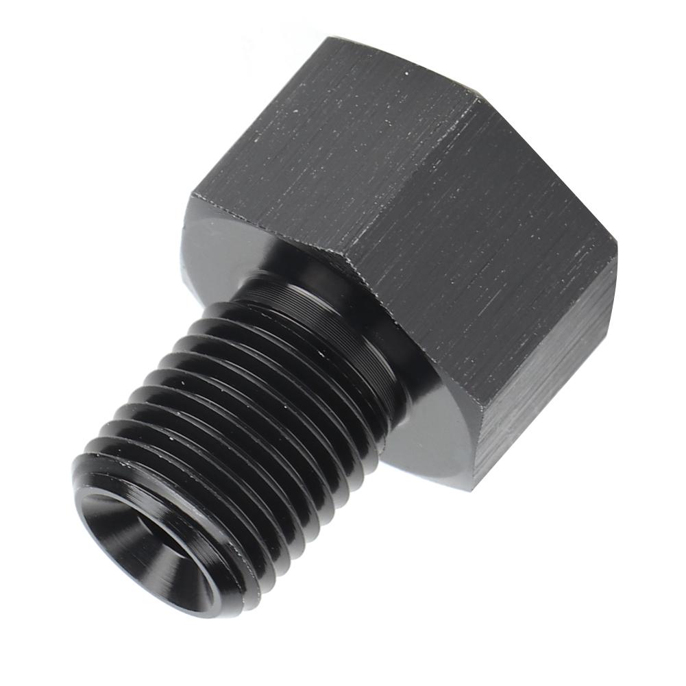 1 8in NPT Female To M10x1.0 Male Reducer Oil Pressure Gauge Adapter Replacement Black