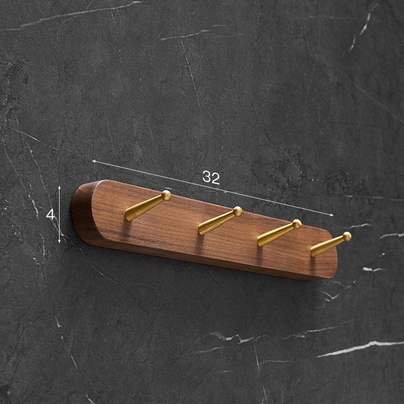 Brushed Gold Bathroom Robe Hook Clothes Hook Wood Aluminum Rack Hanger Towel Hanger Kitchen Hanger Bathroom Accessories