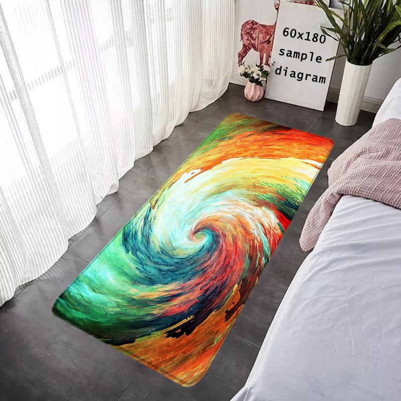 House Entrance Doormat 3D Vortex Geometric Optical Illusion Rug Hallway Carpet Foot Carpets Rugs Floor Mats Non-slip Home Decor